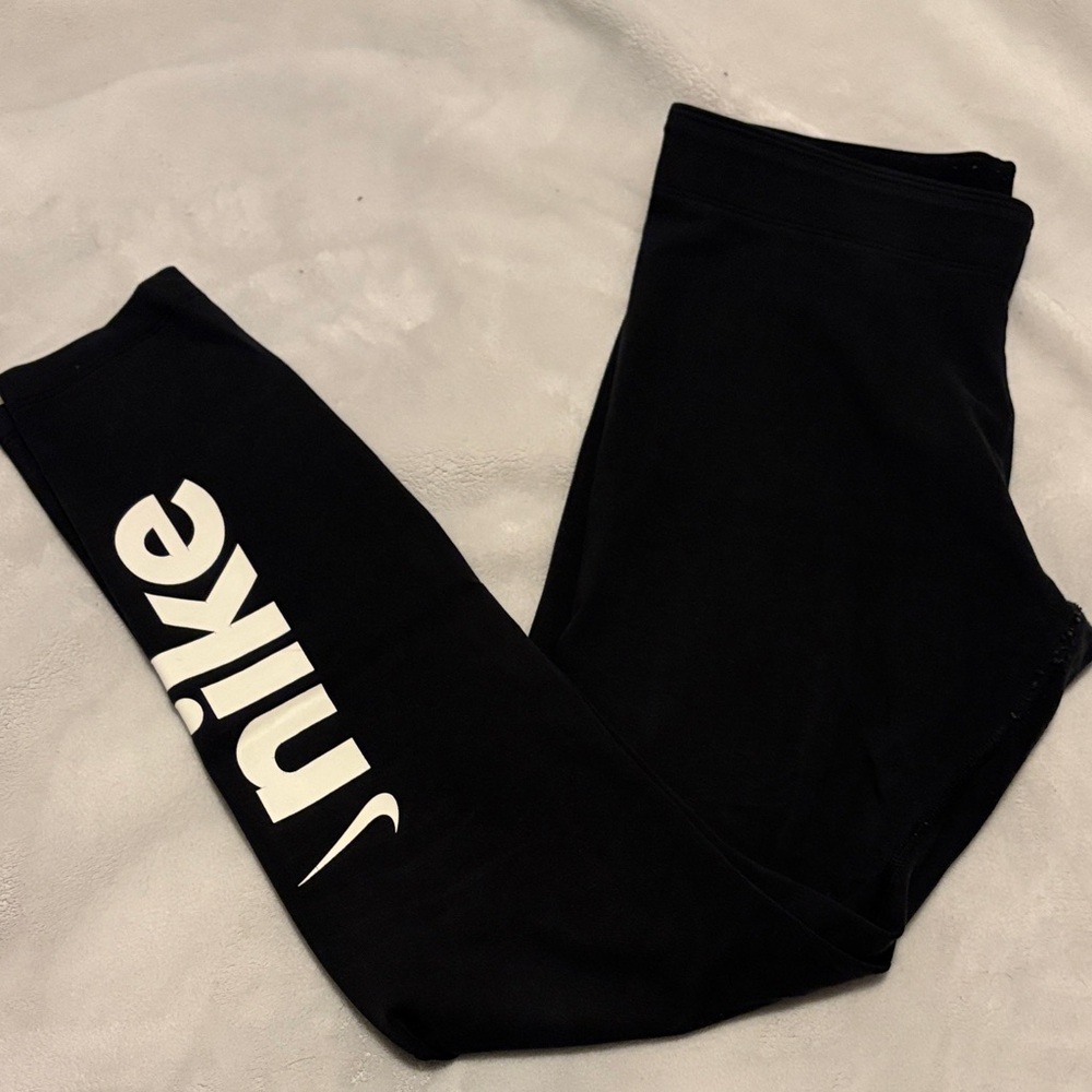 Nike Black Leggings with White Logo